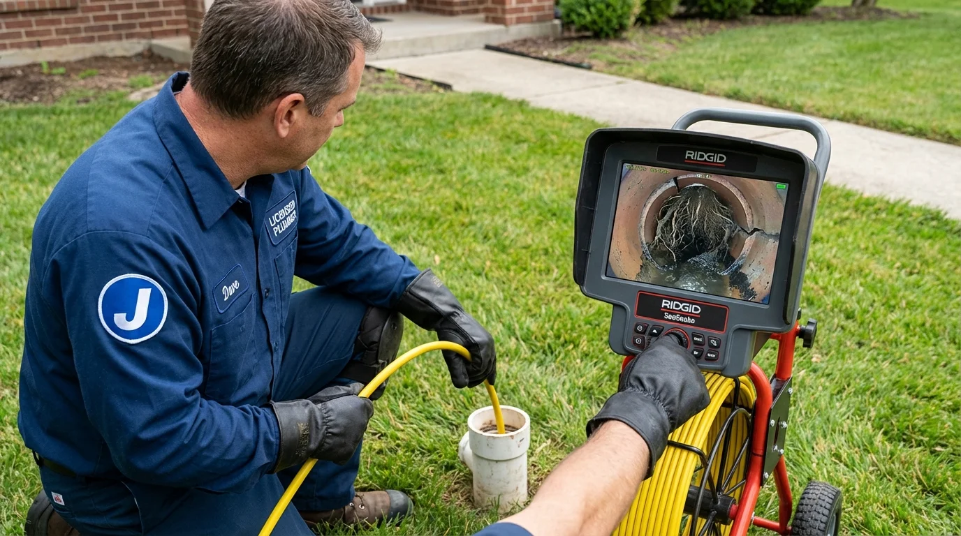Sewer camera inspection being performed by Johns Plumbing LLC in Bladenboro